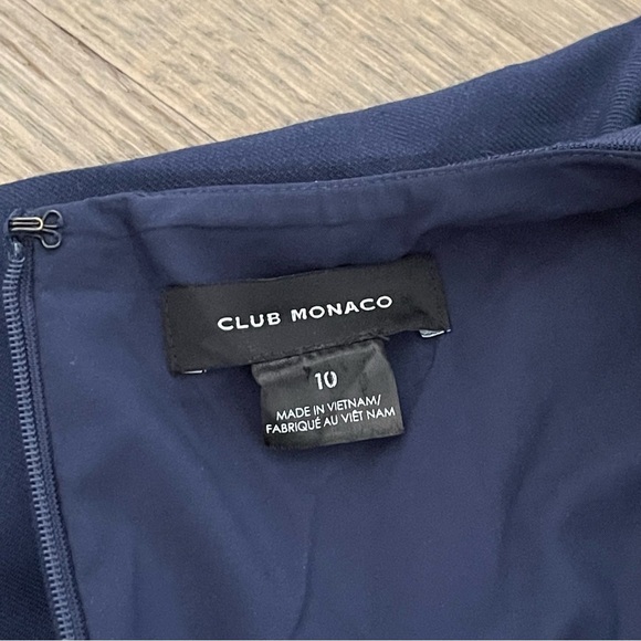 Club Monaco Wool Blend Women's Navy Wide Leg Jumpsuit Size 10 - Picture 7 of 10